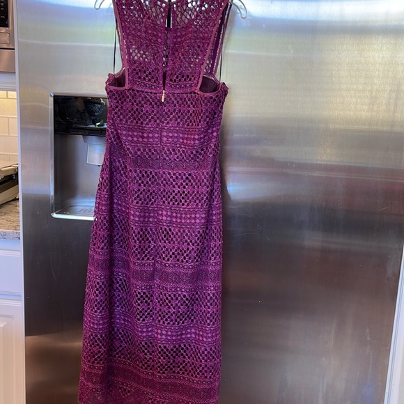 Trina Turk High Neck Lace Sheath Dress Plum 12 NWT - Picture 12 of 13